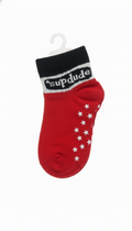 Kids Fancy Boys Ankle Socks Red