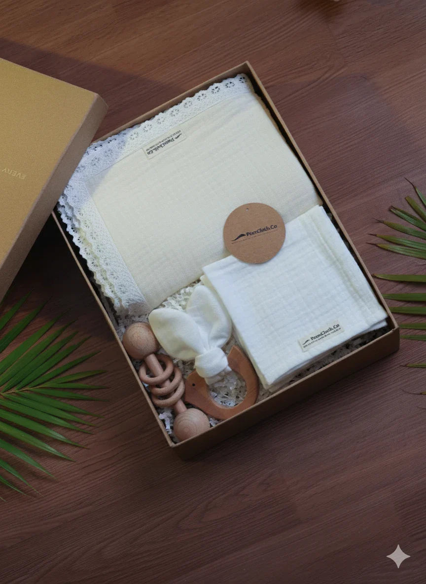 Gift Hamper for Newborn | The Little Nest Bundle | White