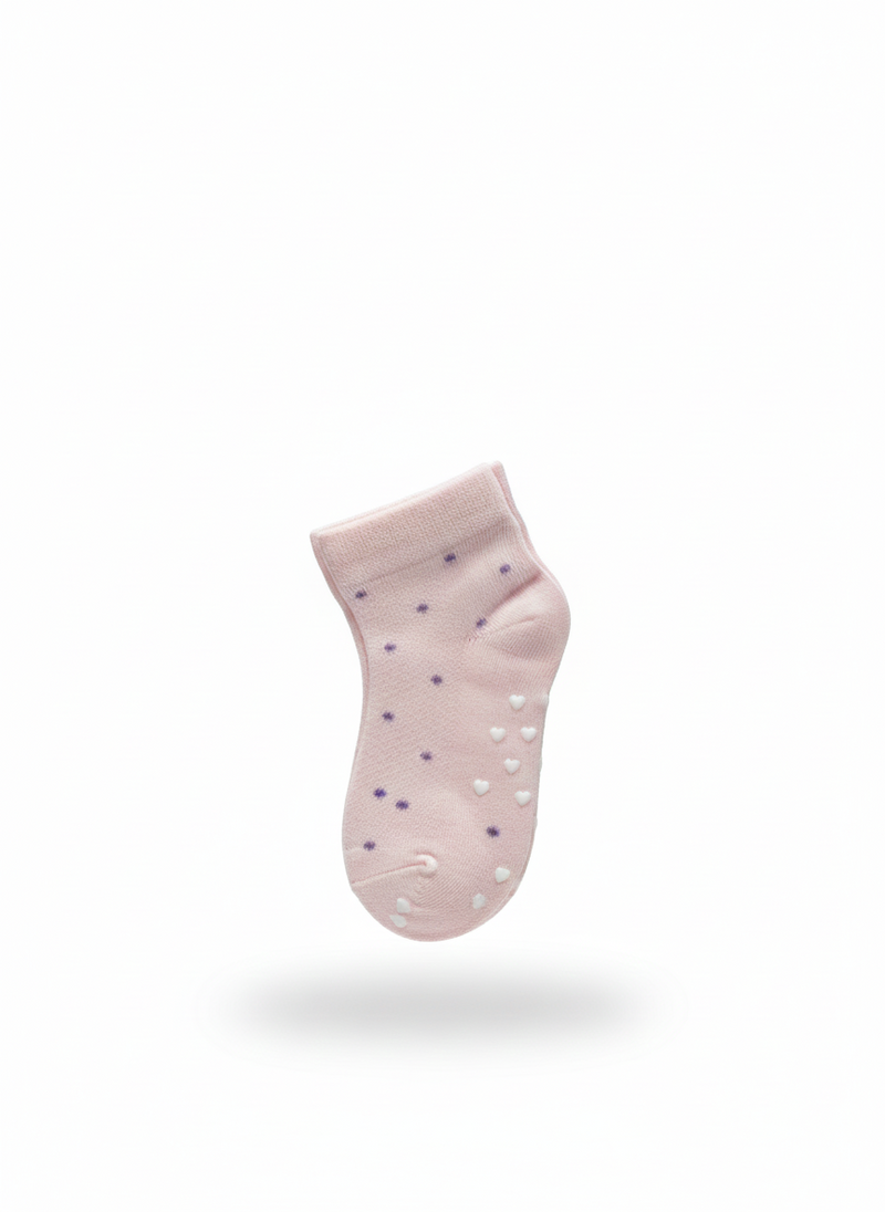 Kids Fancy Girls Ank Socks With Light Pink Colour