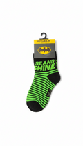 Batman Kids Anklet Socks With Black And Green Colour