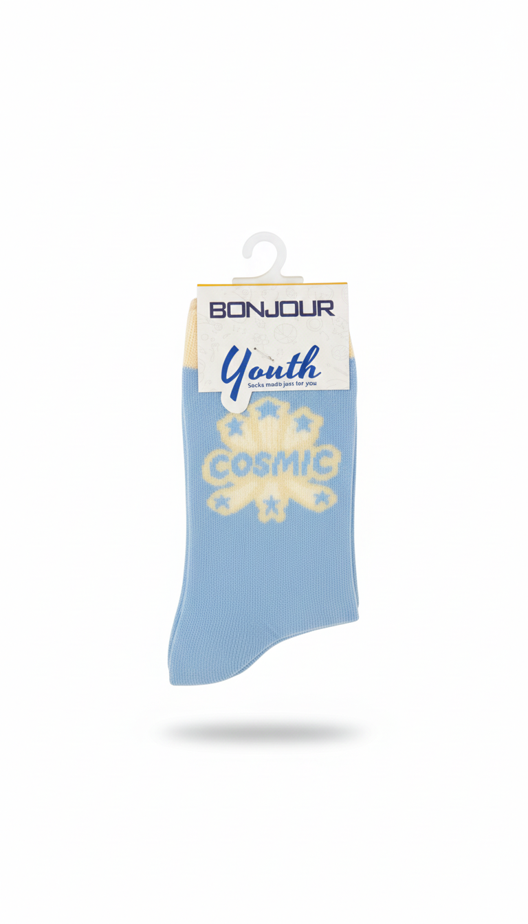 Cushion Girls Socks Blue Colour