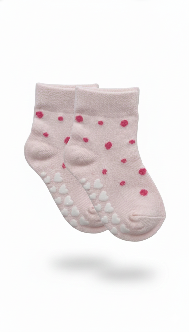 Kids Fancy Girls Ankle Socks Pink