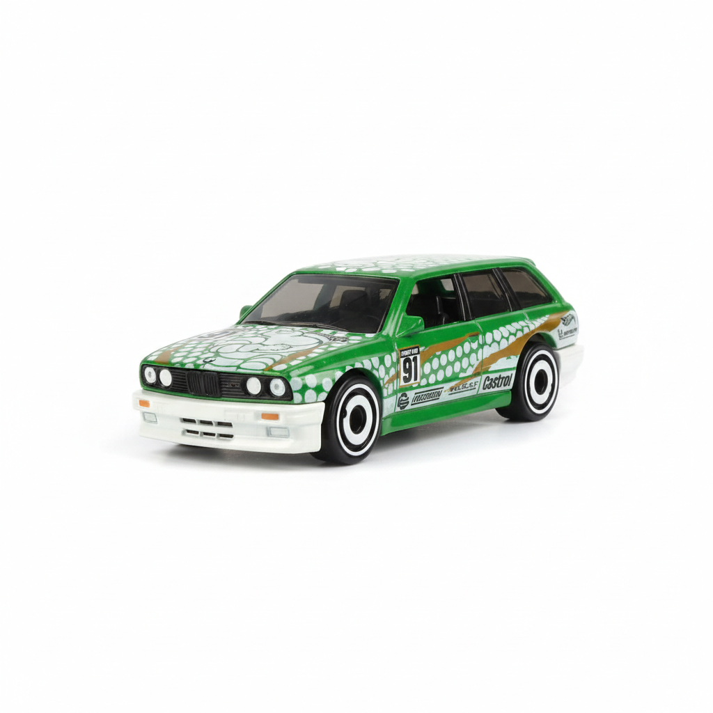 Hot Wheels - BMW M3 Wagon - HW Wagons 5/5 - JBB48 - Short Card - Stanley - Castrol - Michelin - Green - Mattel 2025 - Licensed BMW Model - 1:64