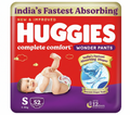 Huggies Complete Comfort Wonder Pants | Pant Style Baby Diapers Small Size (S), 52 Count, Ideal For 4 To 8 Kgs