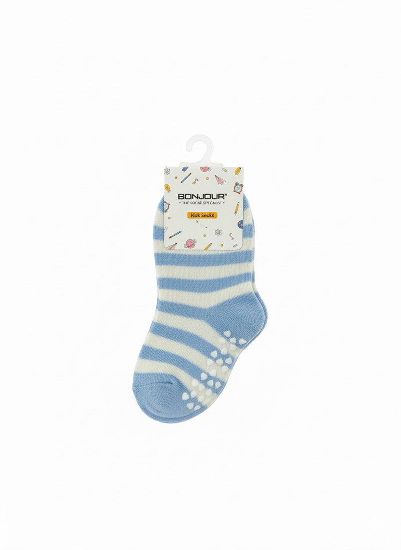 Blue Colour Fancy Girls Ank Socks