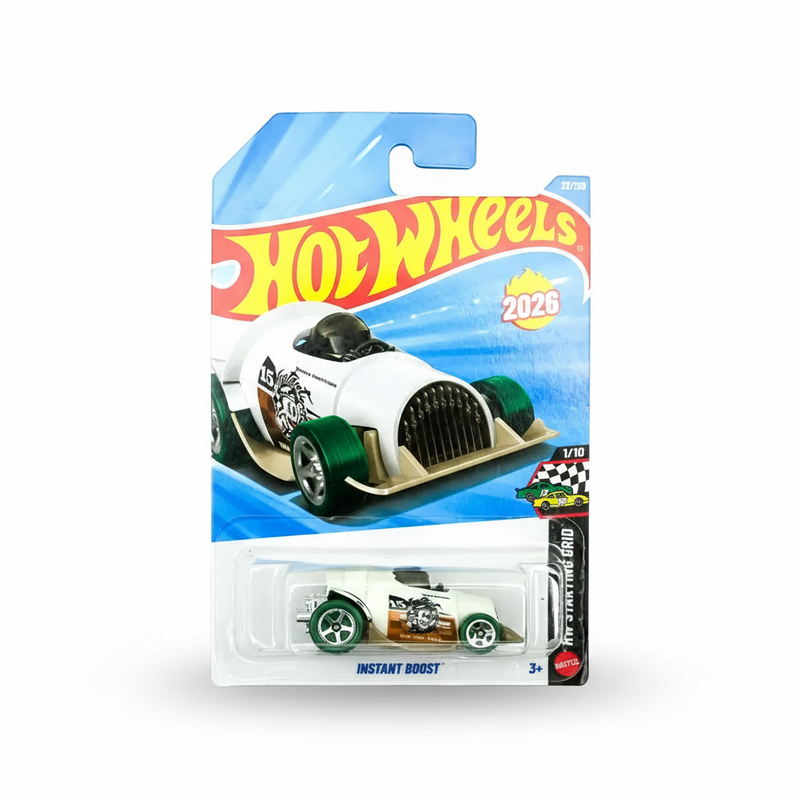 Hot Wheels Instant Boost Toy Car (White)