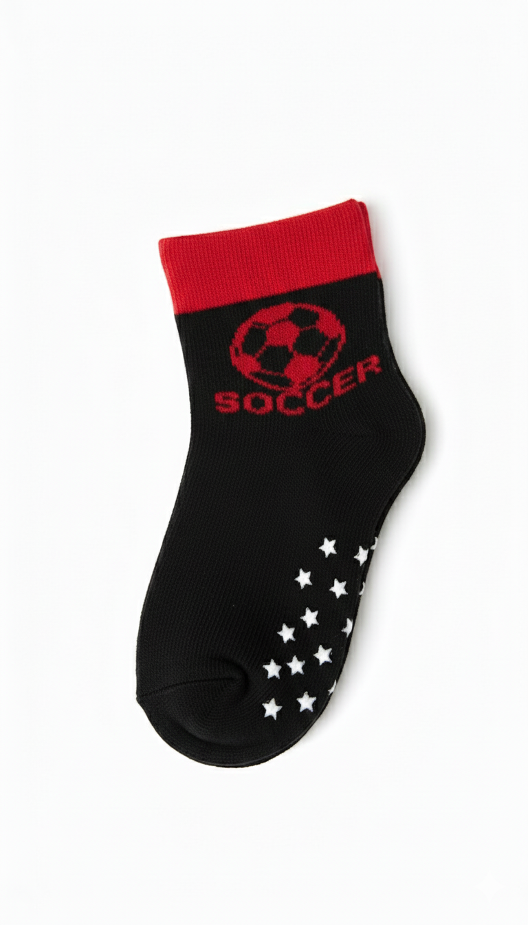 Black And Red ColourFancy Boys Ank Socks