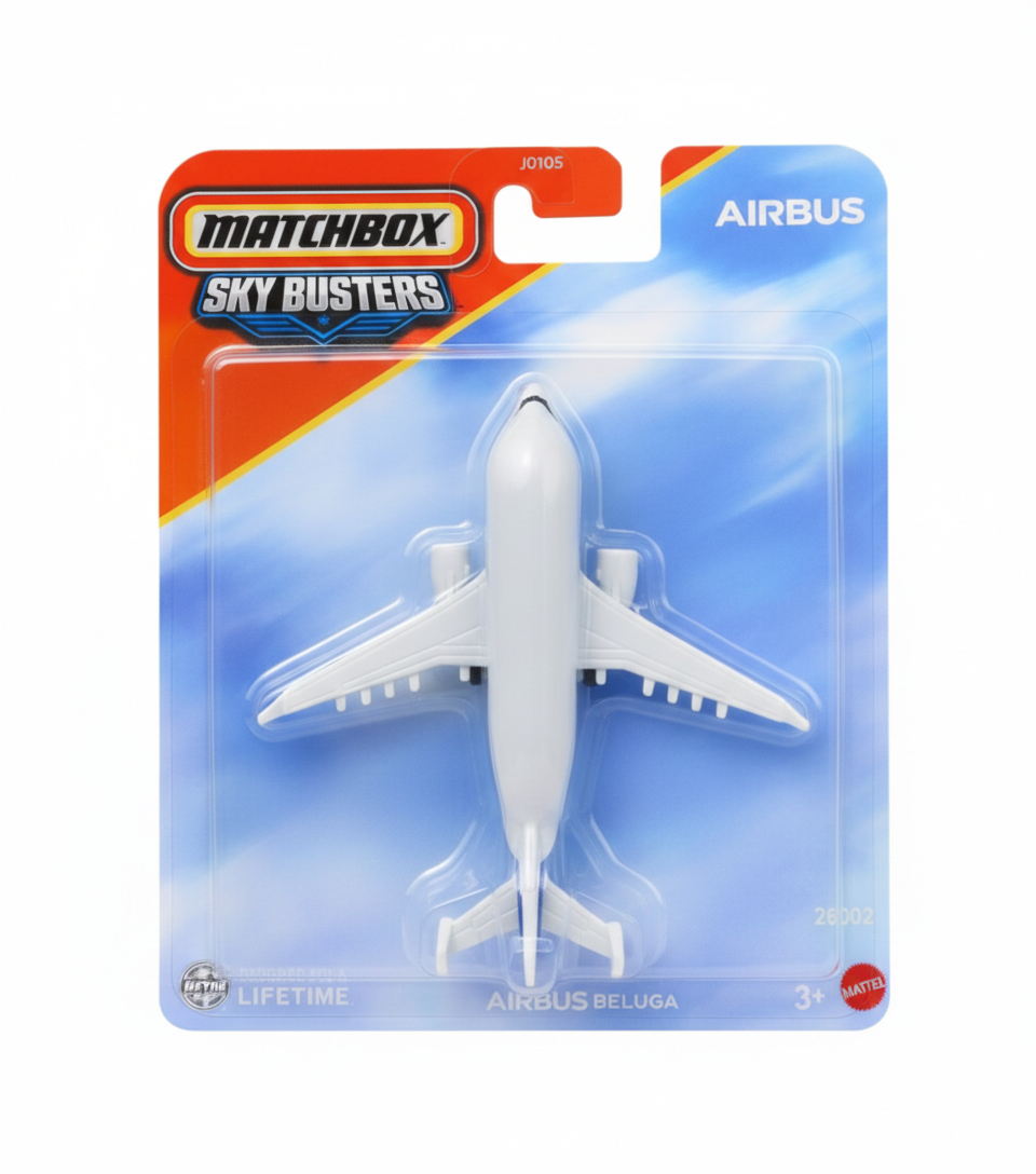 Matchbox Sky Busters Airbus Beluga Toy Plane (Ages 3+)