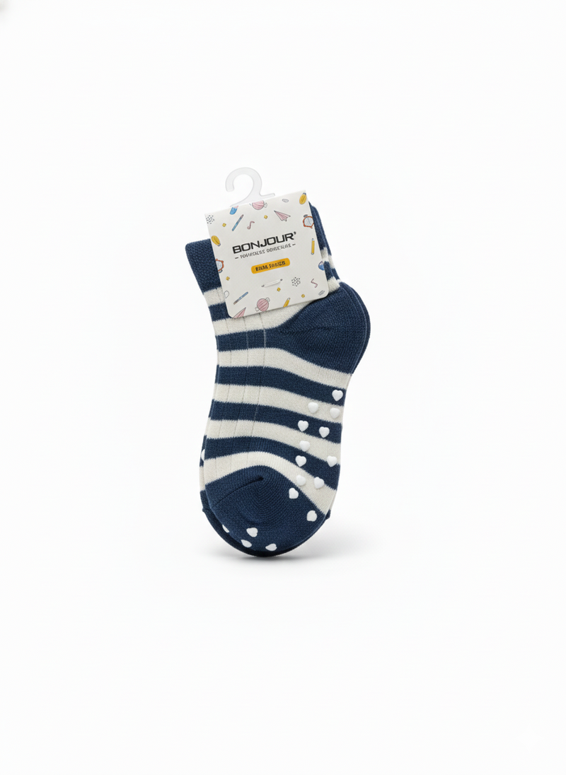 Blue And White Colour Fancy Girls Ank Socks