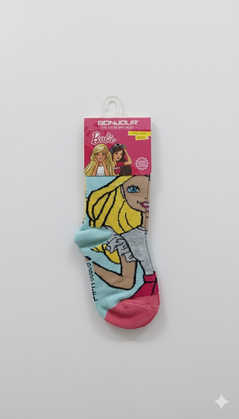 Barbie Socks Blue AndGrey Colour
