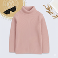 Pink High Neck Knit Sweater