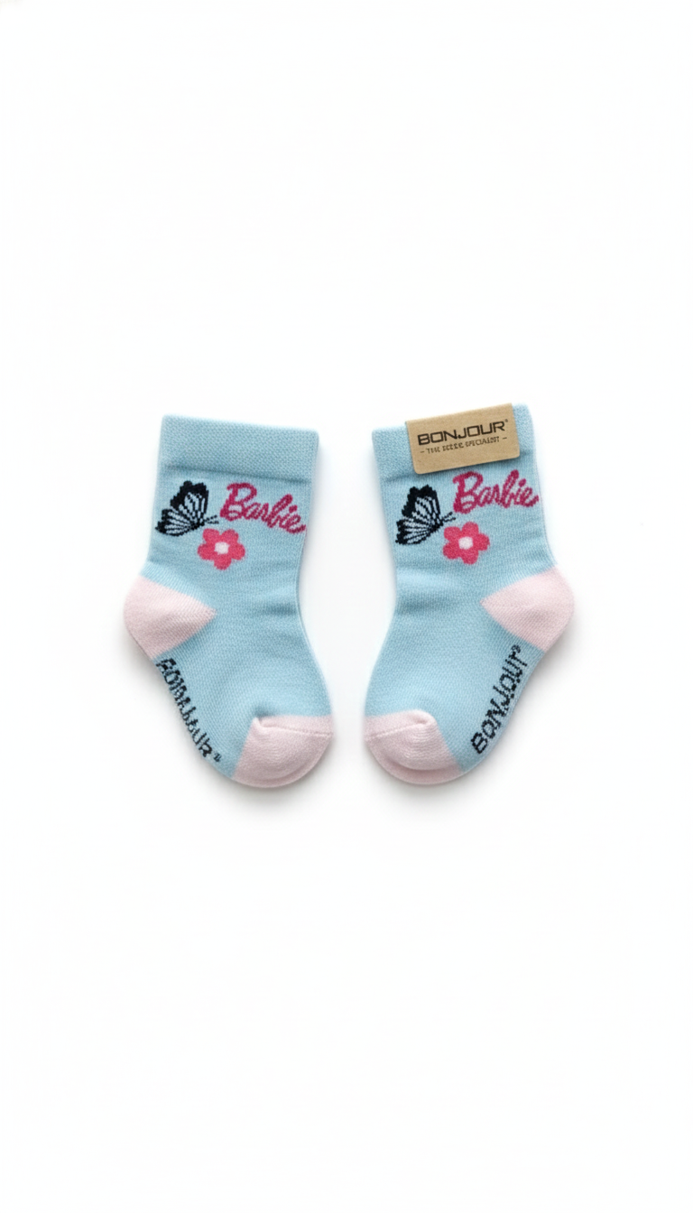 Barbie Socks With Blue And Pink Colour