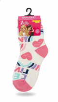 Barbie Terry Socks White And Pink Colour