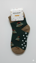 Kids Fancy Boys Ankle Socks Green
