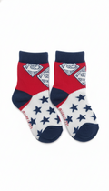 Superman Kids Socks Red And White Colour