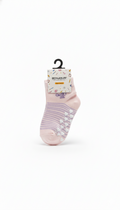 Light Pink With White Heart DesignFancy Girls Ank Socks
