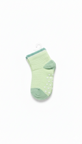 Mint Green With White Heart DesignFancy Girls Ank Socks