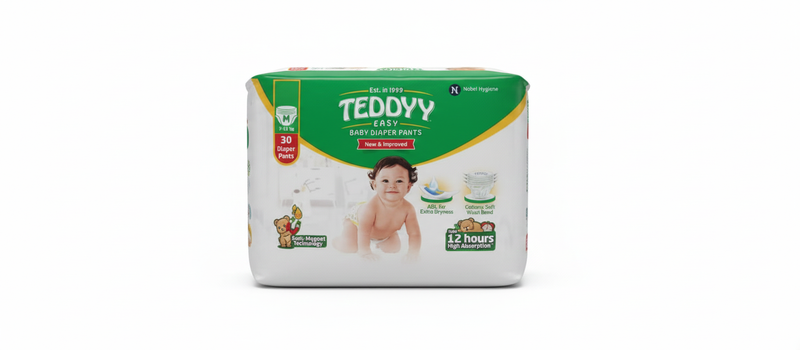 Teddyy Easy Babby Diaper Pants, Medium (30 Pcs) (7-12 Kg)