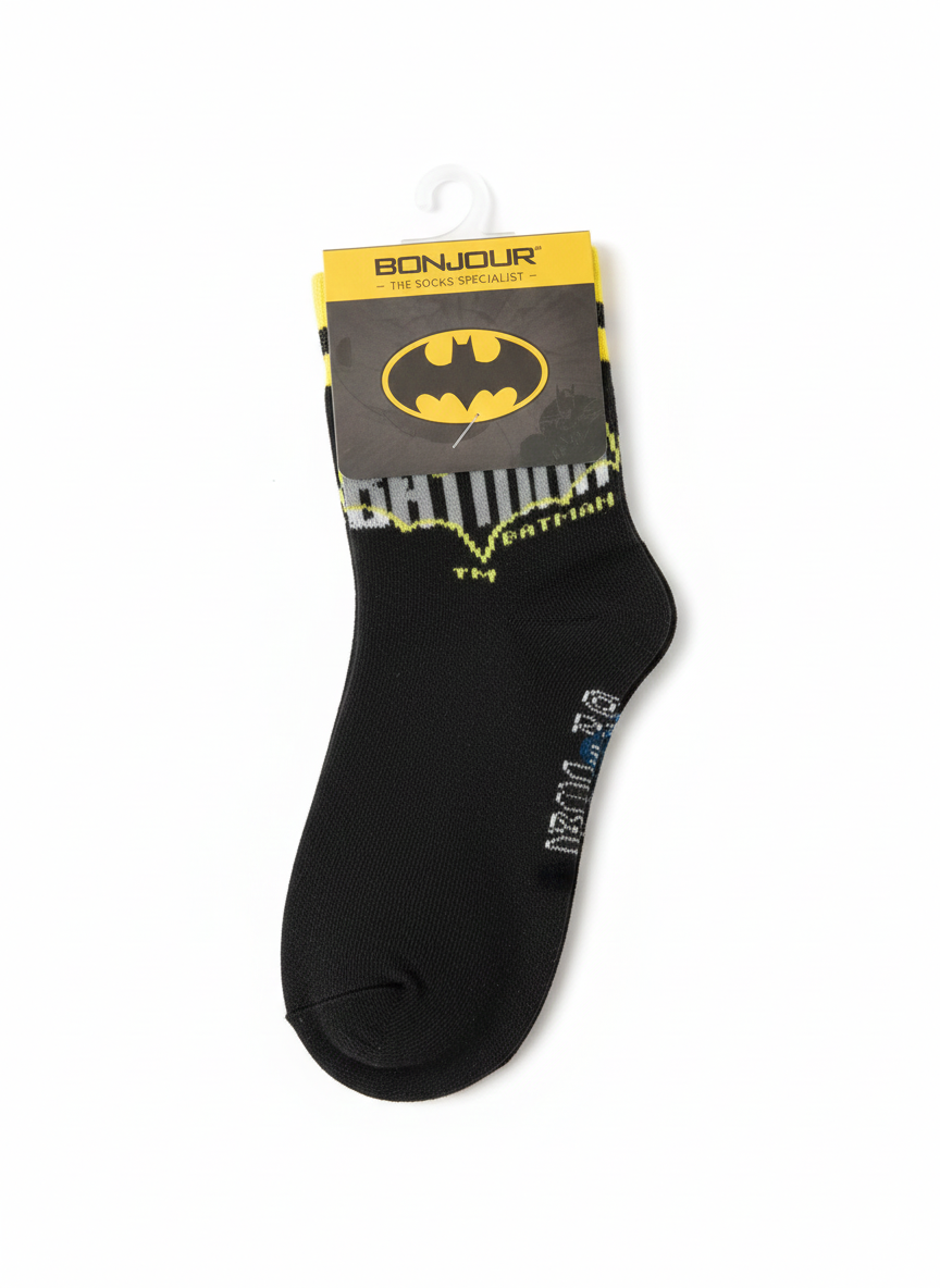 Batman Kids Anklet Socks With Black Colour