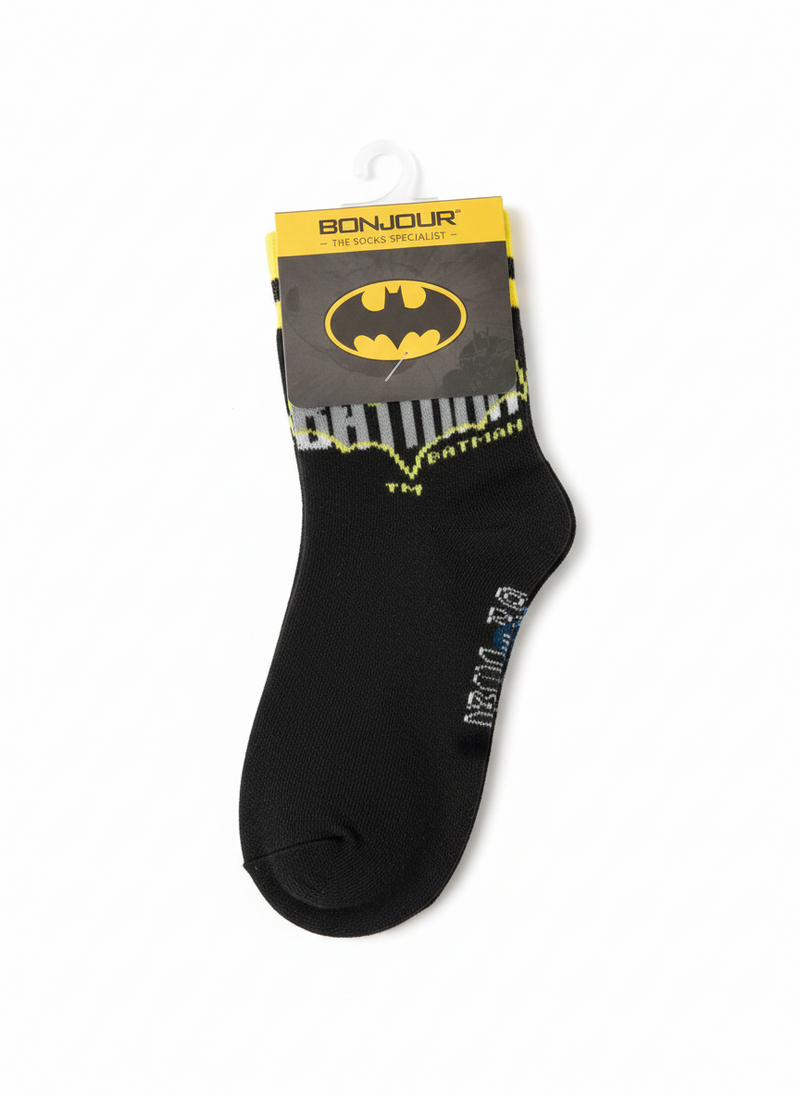 Batman Kids Anklet Socks With Black Colour