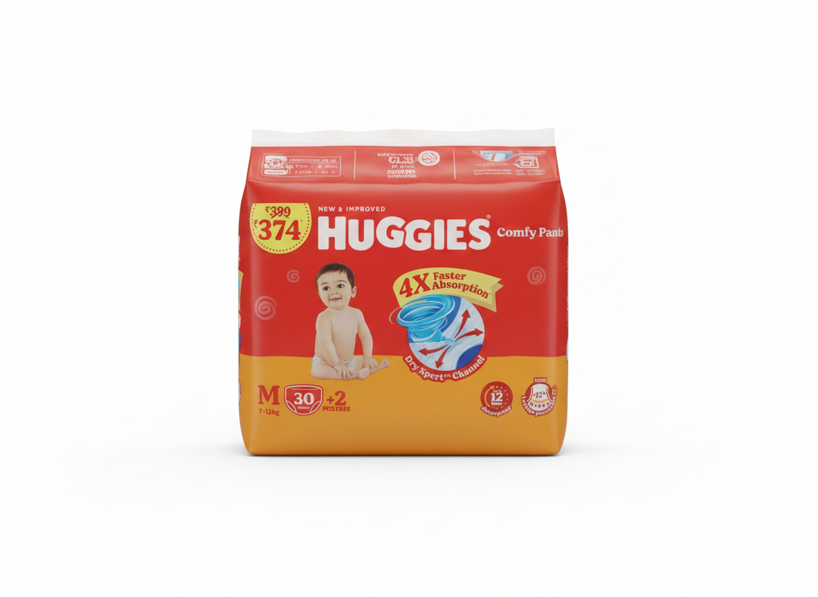Huggies Complete Comfy Pants M (7-12Kg) 30 + 2pcs Free Pack