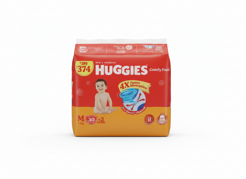 Huggies Complete Comfy Pants M (7-12Kg) 30 + 2pcs Free Pack