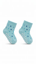 Kids Fancy Girls Ankle Socks Green With White Heart Design