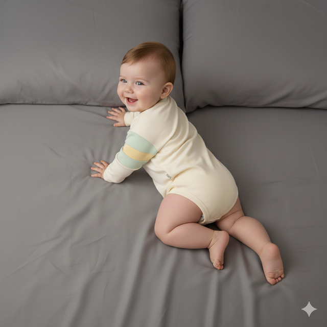 The Castle Cub Onesie- Ecru