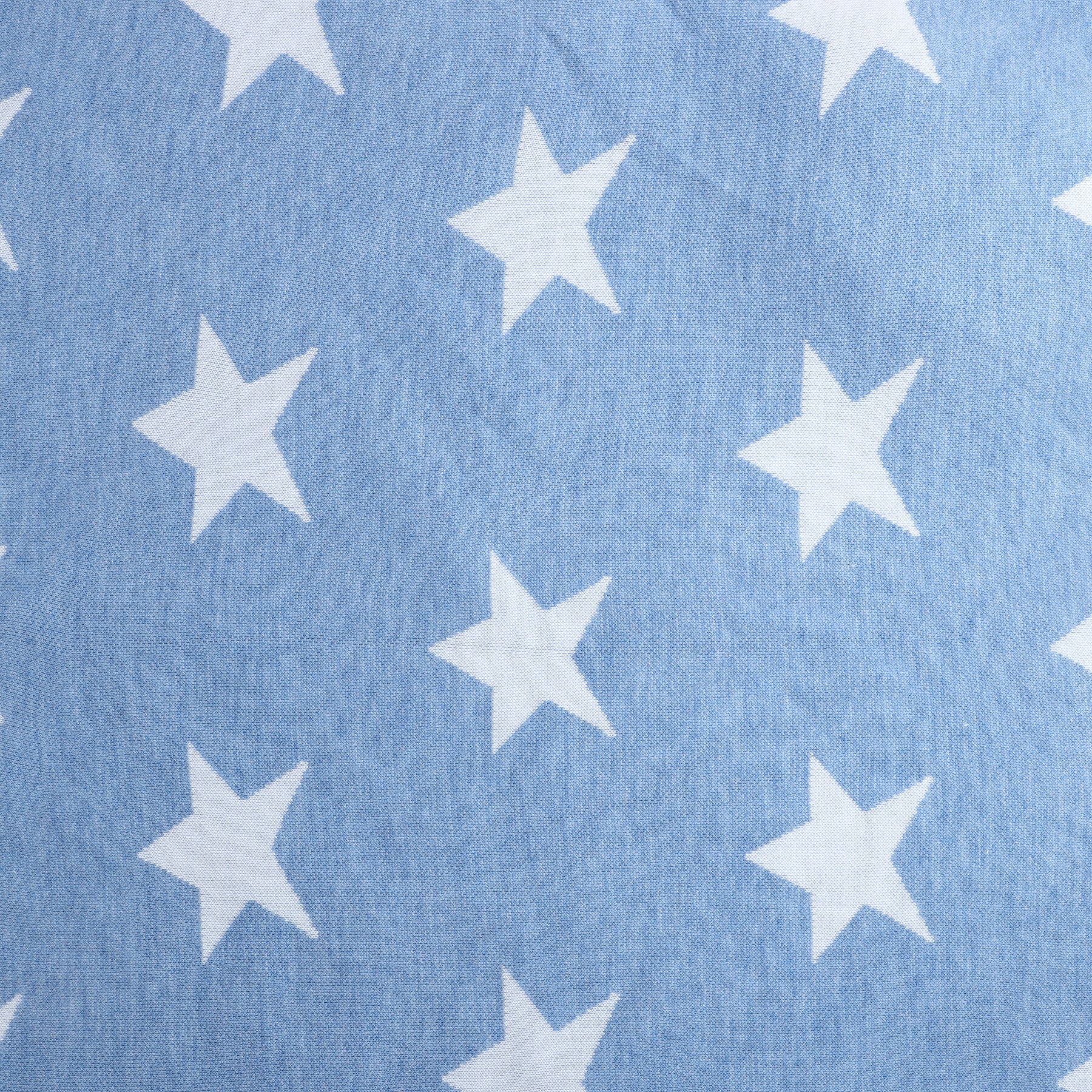 Baby Blue Star Print Fleece Swaddle Blanket
