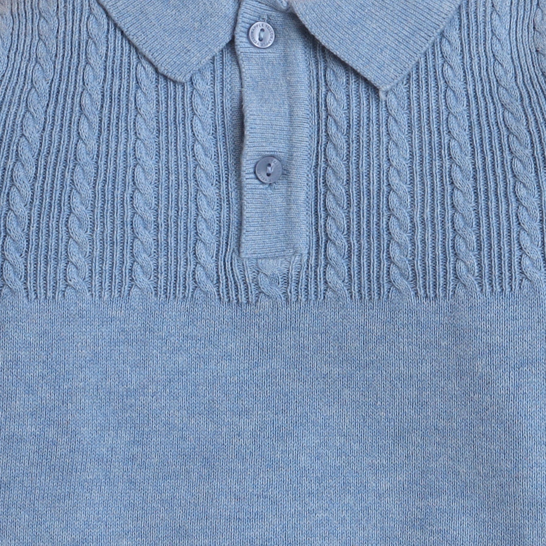 Baby Sky Blue Knit Pullover Sweater with Collar