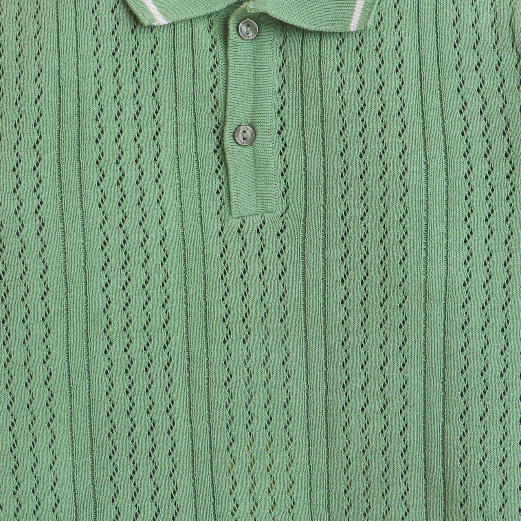 Kids Pistachio Green Knit Polo Sweater