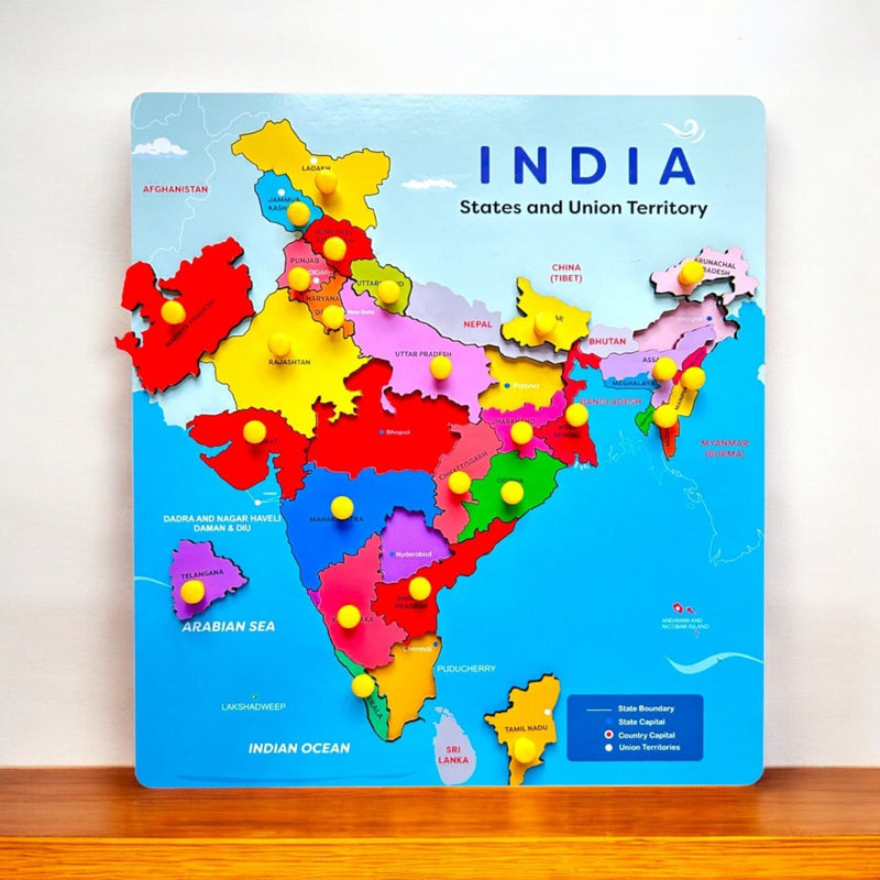 Indian Map Peg Puzzle – Interactive Geographical Learning
