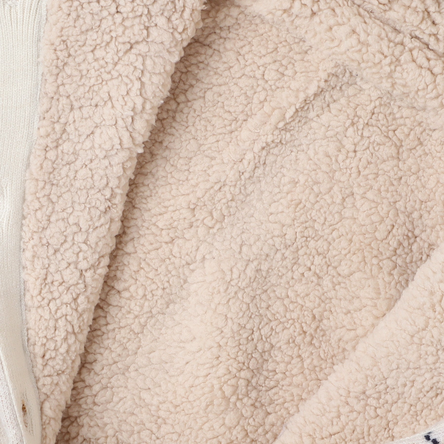 Baby White Hooded Knit Romper with Cat Pattern