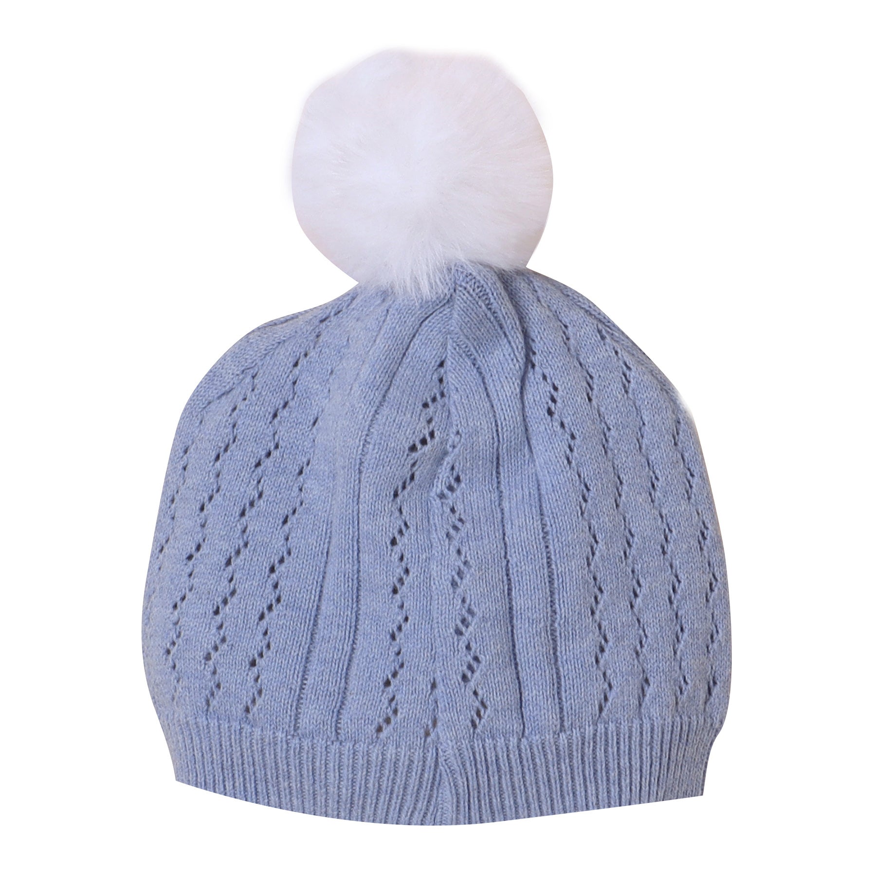 Baby Sky Blue Knitted Cardigan Set with Cap, Socks & Pants