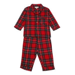 Cotton Night Suit for Boys - Red Checks