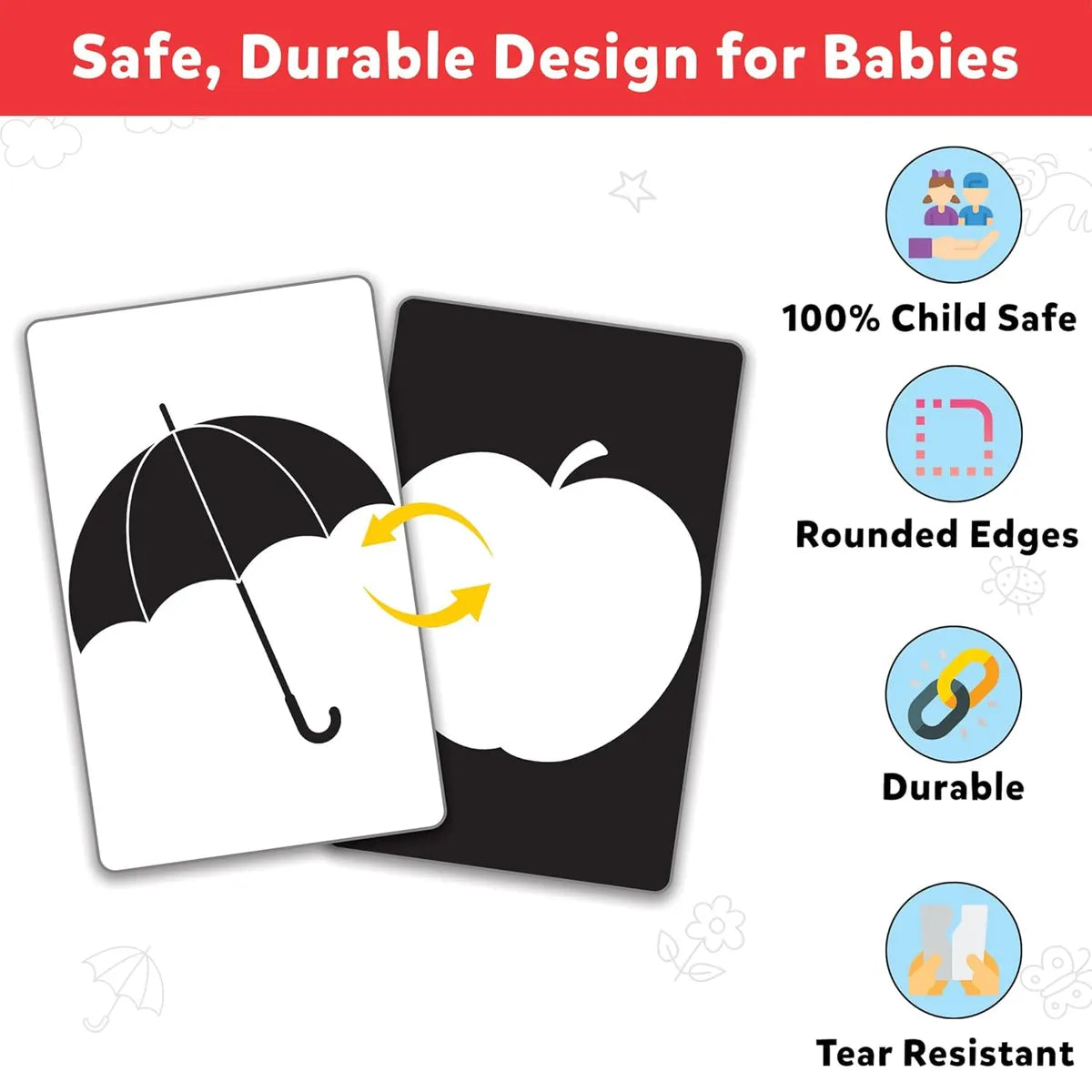 High Contrast Flash Card For Babies