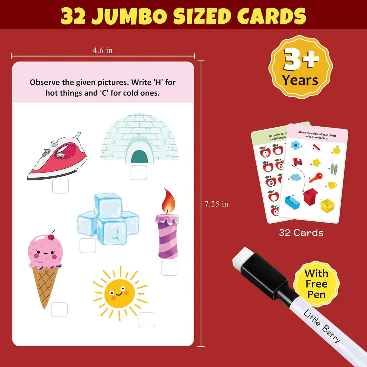 Write & Wipe Activity Jumbo Flash Cards