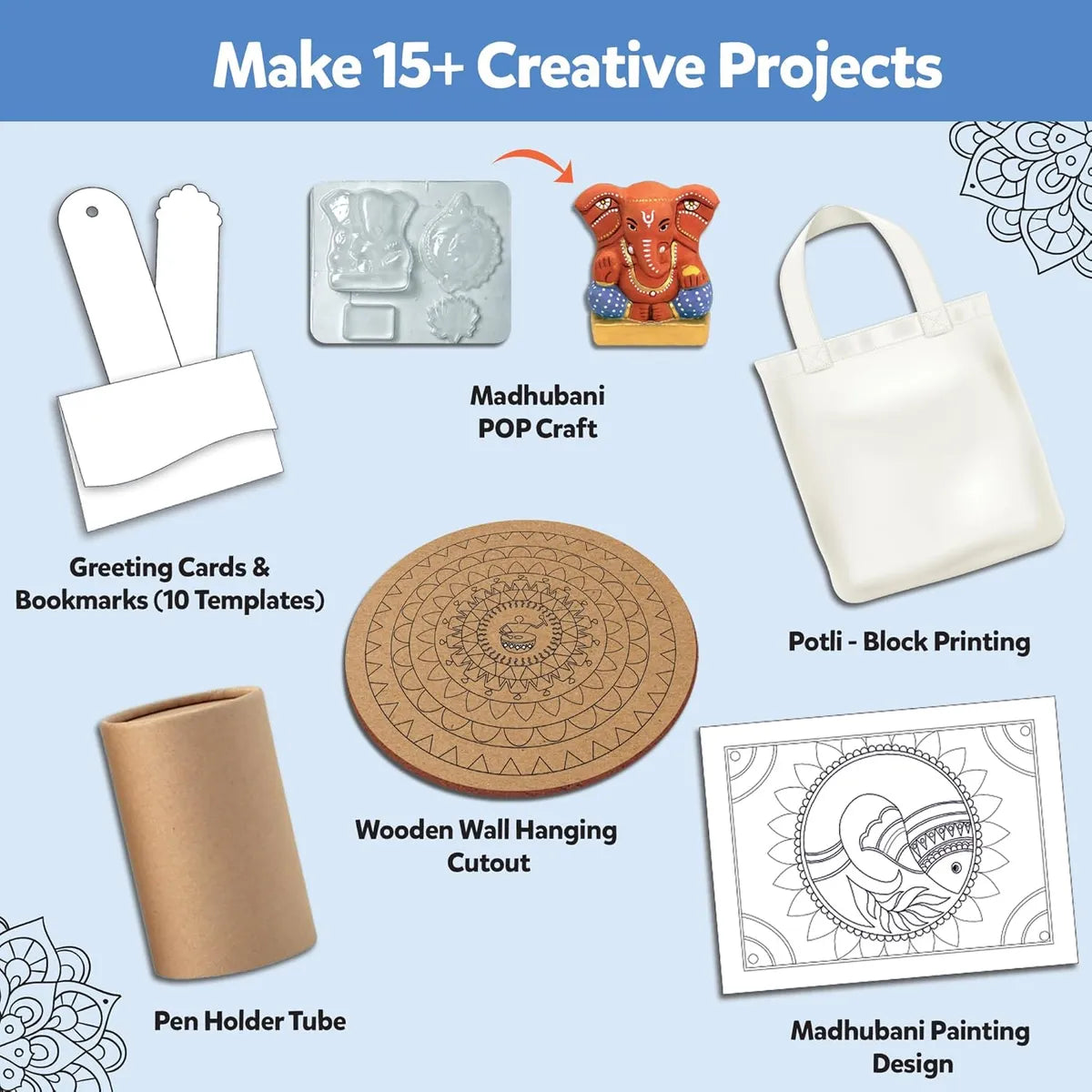 3 In 1 Indian Art Forms Kit