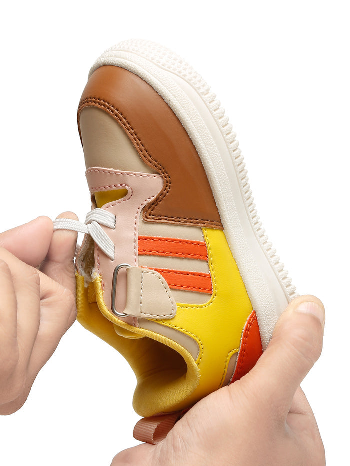 Donut Comfortable & LightWeight Sneakers With Elastic Laces - Beige (Unisex)