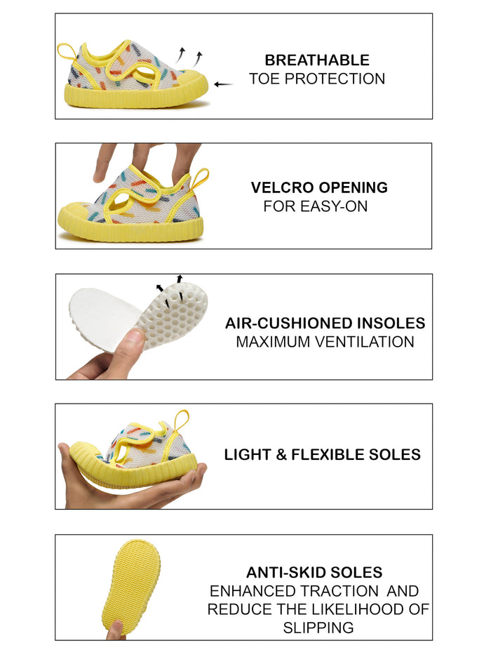 Premium Confetti Toddlers's Walking Shoes - White (Unisex)