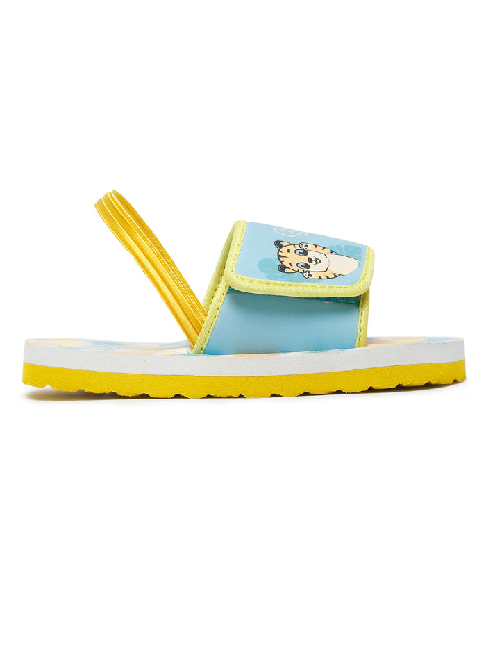 ONYC Little Tiger Sliders for Kids, Sea Green, Unisex