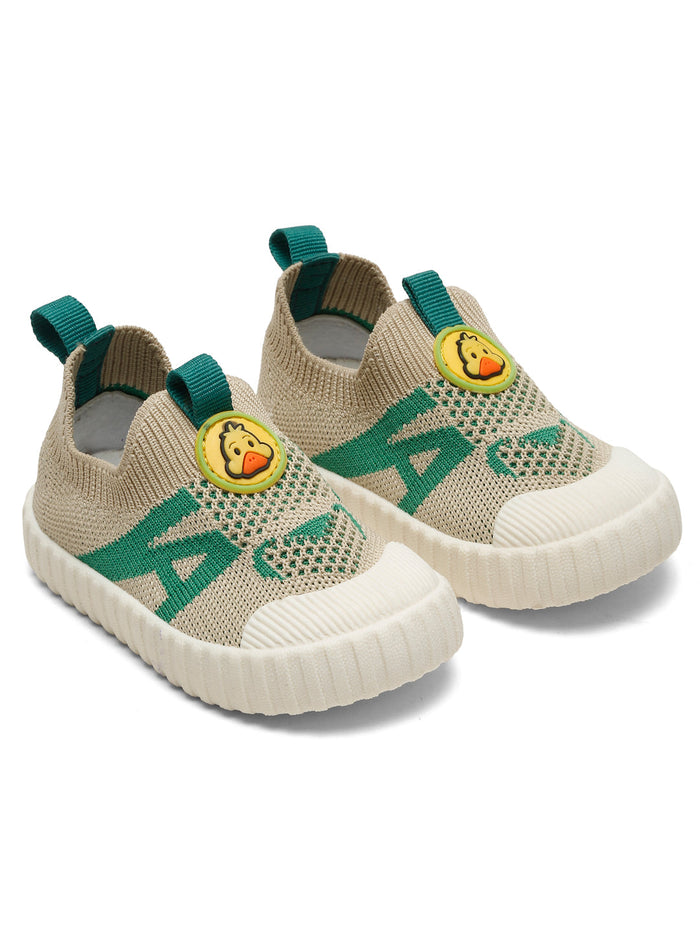 Ducky Toddlers' First Step Shoes - Beige & Green (Unisex)
