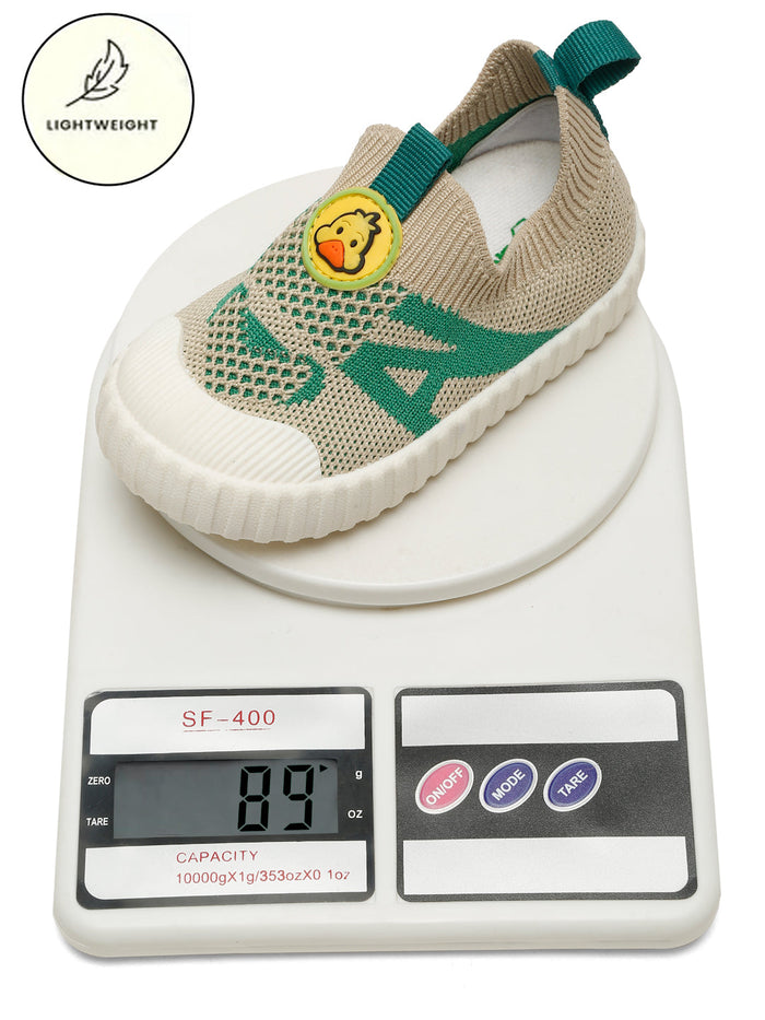 Ducky Toddlers' First Step Shoes - Beige & Green (Unisex)