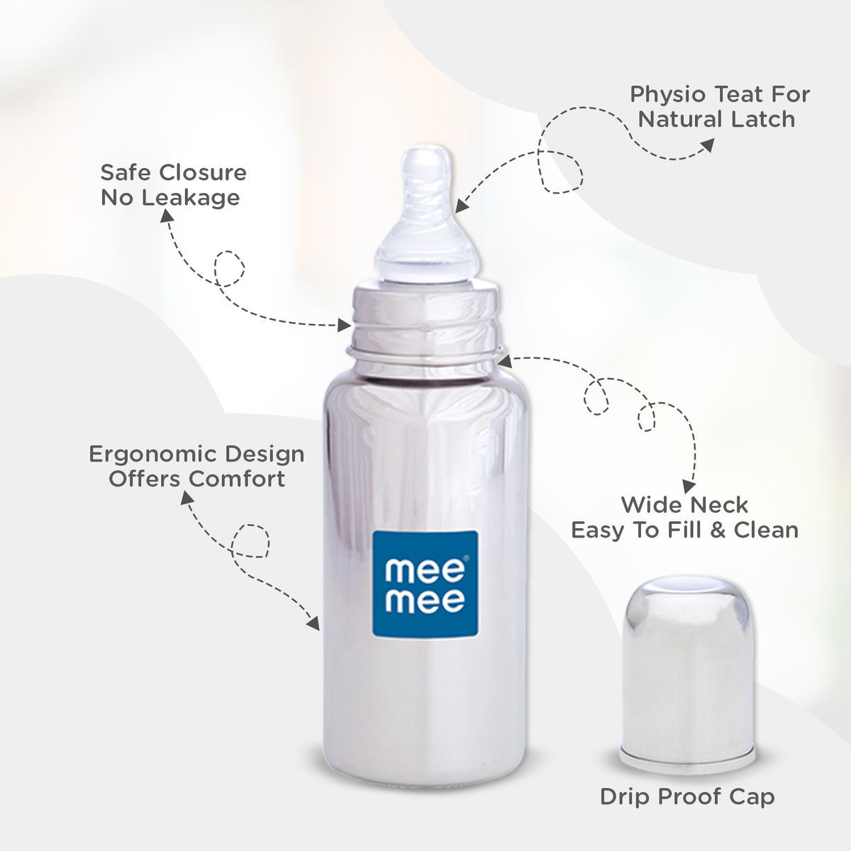 Premium Steel Feeding Bottle (240 Ml)