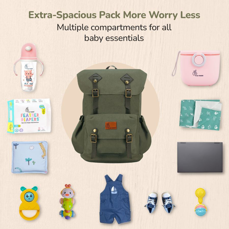 Caramello Sportz Premium 900D Polyester Diaper Bag with Insulated Pockets