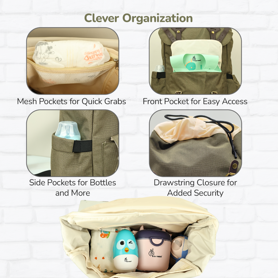 Caramello Sportz Premium 900D Polyester Diaper Bag with Insulated Pockets