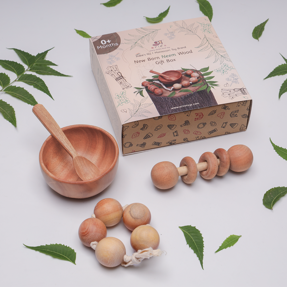 New Born Neem Wood Gift
Box