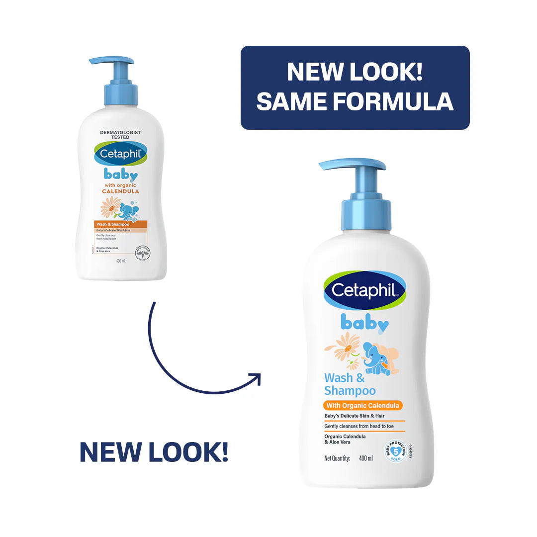 Cetaphil Baby Wash & Shampoo with Organic Calendula 400 ml