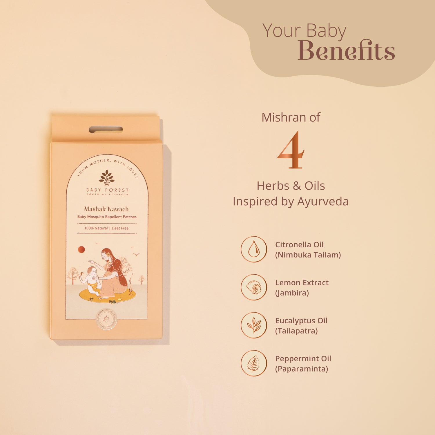 Mashak Kawach Baby Mosquito Repellent Patches
