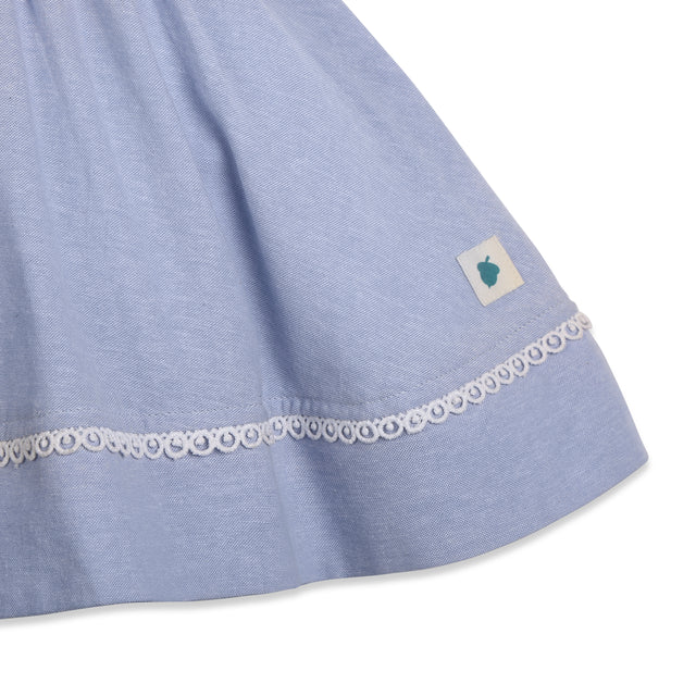 Celeste Sky Dress - White & Blue